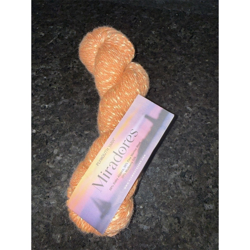 Plymouth Yarn Miradores Luxury Blend Yarn 50g 131yd Saffron Sky Color 33